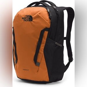 NEW The North Face Men’s Vault Backpack Brown Orange Black